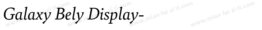 Galaxy Bely Display字体转换